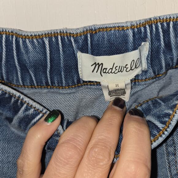 Madewell High Rise Elastic waist relaxed fit pull on jeans sz M - Picture 3 of 5